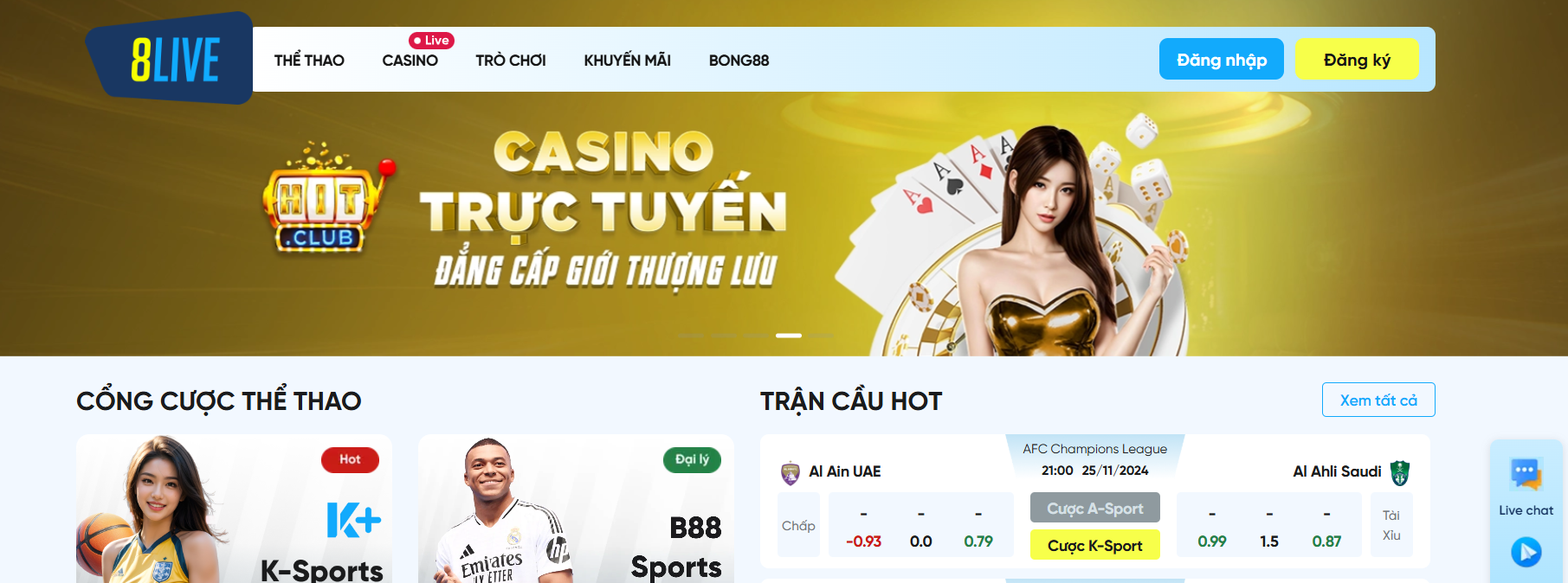 Đánh Giá 8live Uy Tín Và Chi Tiết Nhất Cho Người Chơi 3 Tổng quan về nhà cái 8live