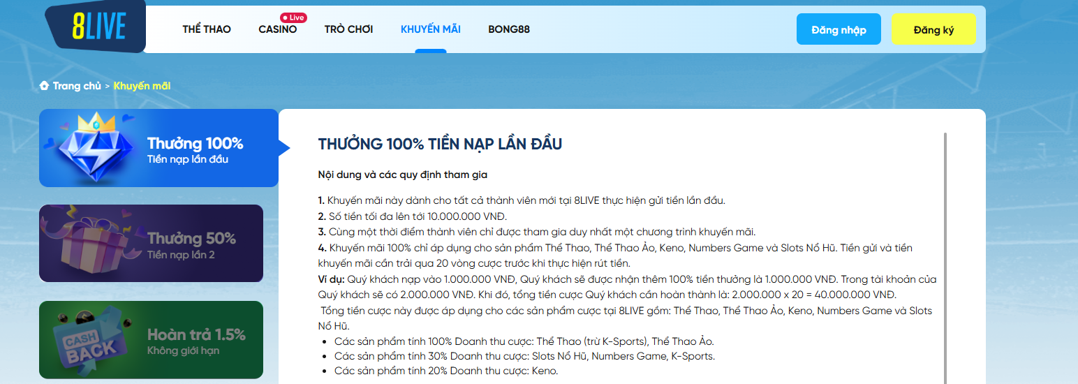 Đánh Giá 8live Uy Tín Và Chi Tiết Nhất Cho Người Chơi 5 Nhà cái nhiều ưu đãi cho hội viên