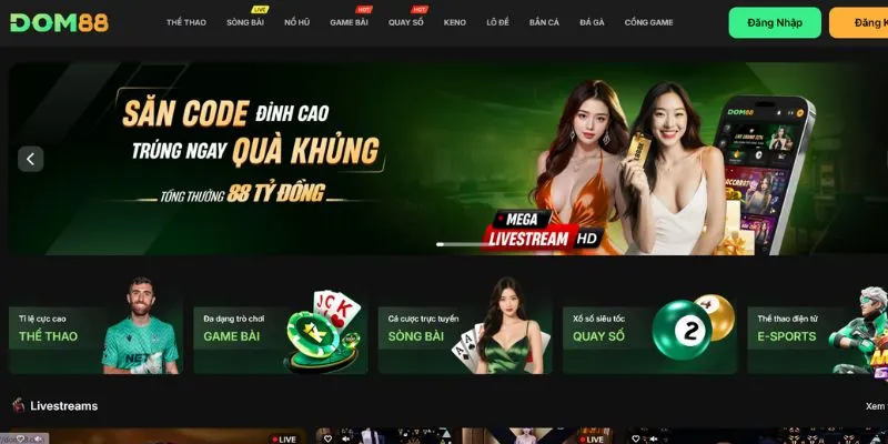 DOM88 - Nhà Cái Uy Tín, Đăng Ký Nhanh, Giao Dịch An Toàn 1 dom88