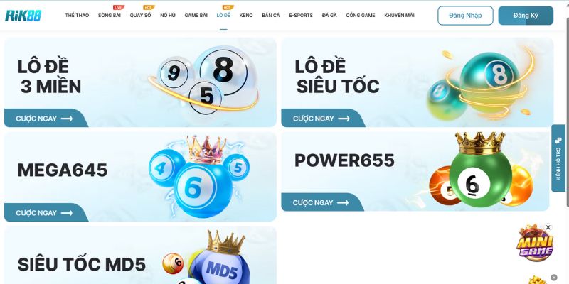 RIK88 - Tham Gia Cơ Hội Nhận Thưởng Hấp Dẫn Mỗi Ngày 3 Tìm hiểu về sảnh game lô đề tại nhà cái RIK88